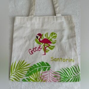 Greece w Flamingo small Tote Bag.